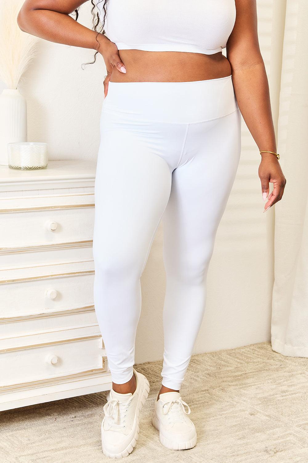 Double Take Wide Waistband Sports Leggings - Abundia House