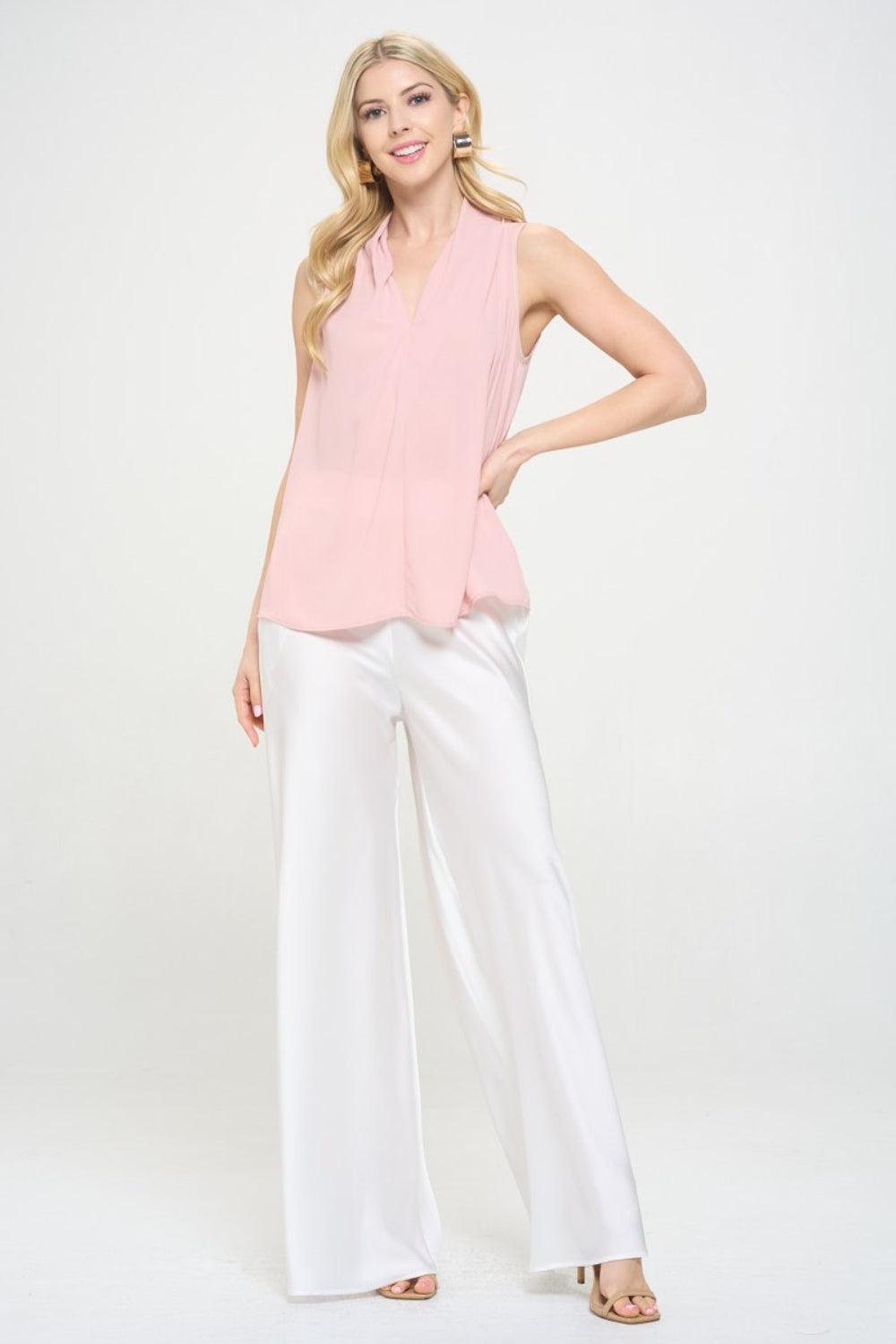 RENEE C V-Neck Sleeveless Top - Abundia House