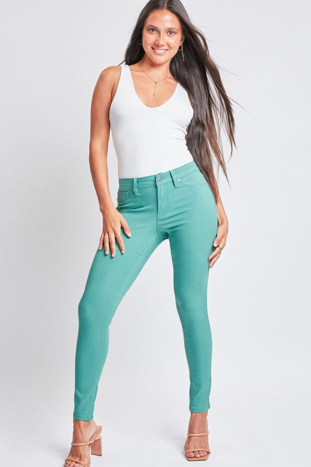 YMI Jeanswear Full Size Hyperstretch Mid-Rise Skinny Pants - Abundia House