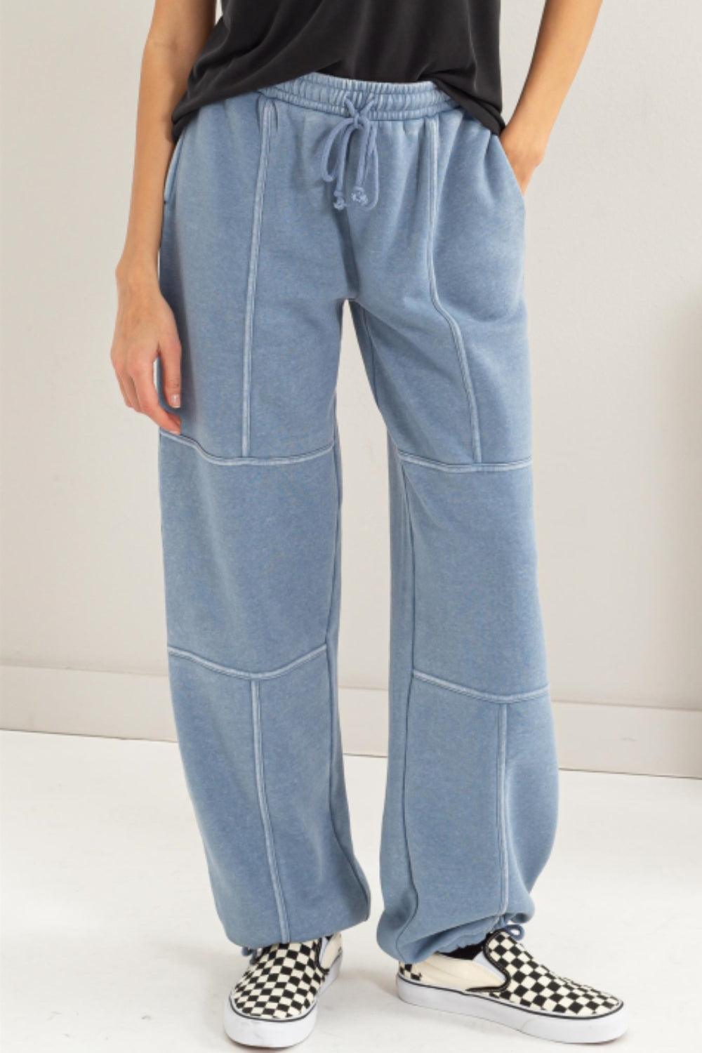 HYFVE Stitched Design Drawstring Sweatpants - Abundia House