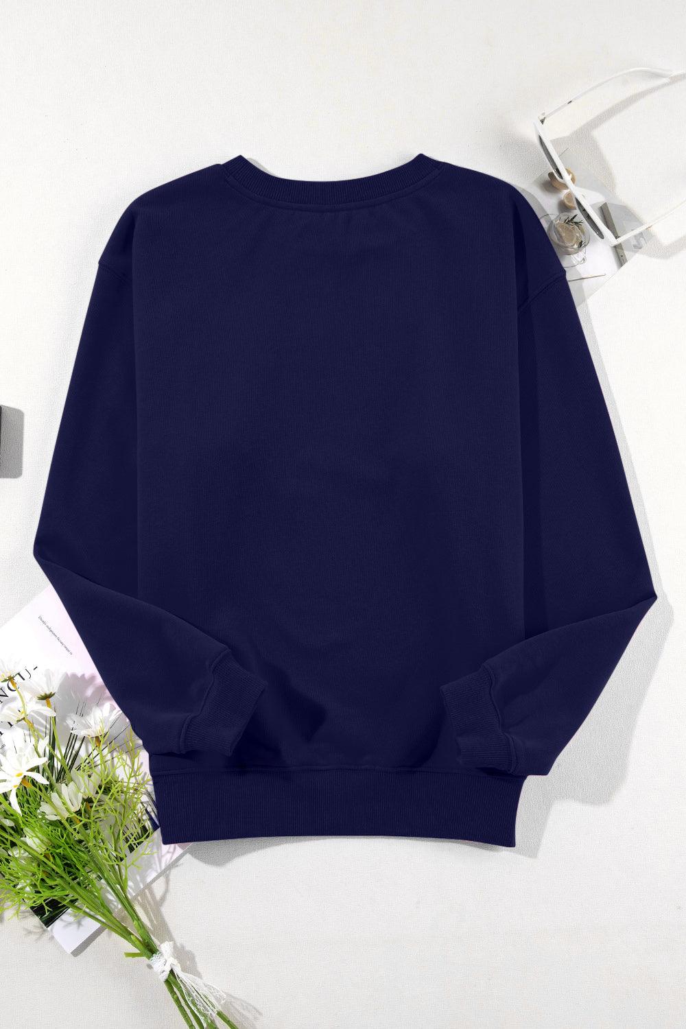 Round Neck Long Sleeve Sweatshirt - Abundia House