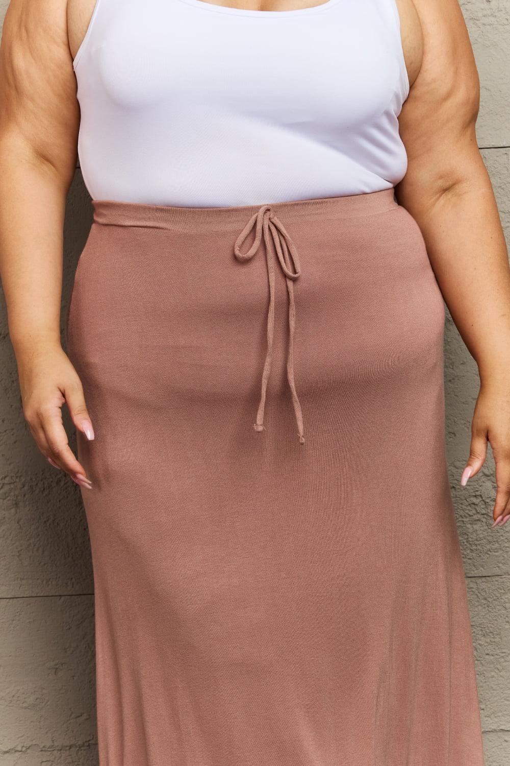 Culture Code For The Day Full Size Flare Maxi Skirt in Chocolate - Abundia House