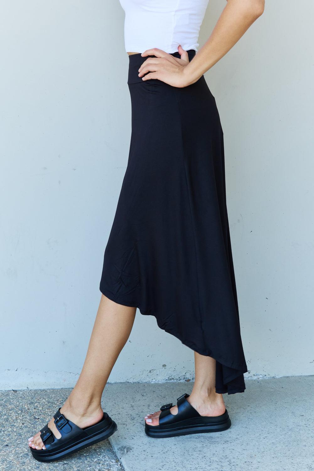 Ninexis First Choice High Waisted Flare Maxi Skirt in Black - Abundia House