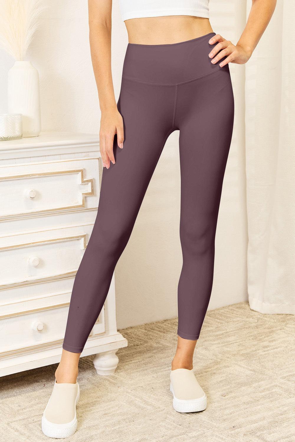 Double Take Wide Waistband Sports Leggings - Abundia House