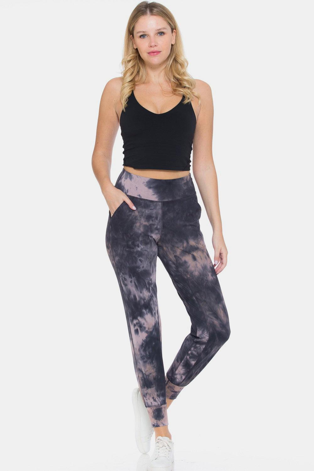 Leggings Depot Tie-Dye High Waist Cropped Leggings - Abundia House