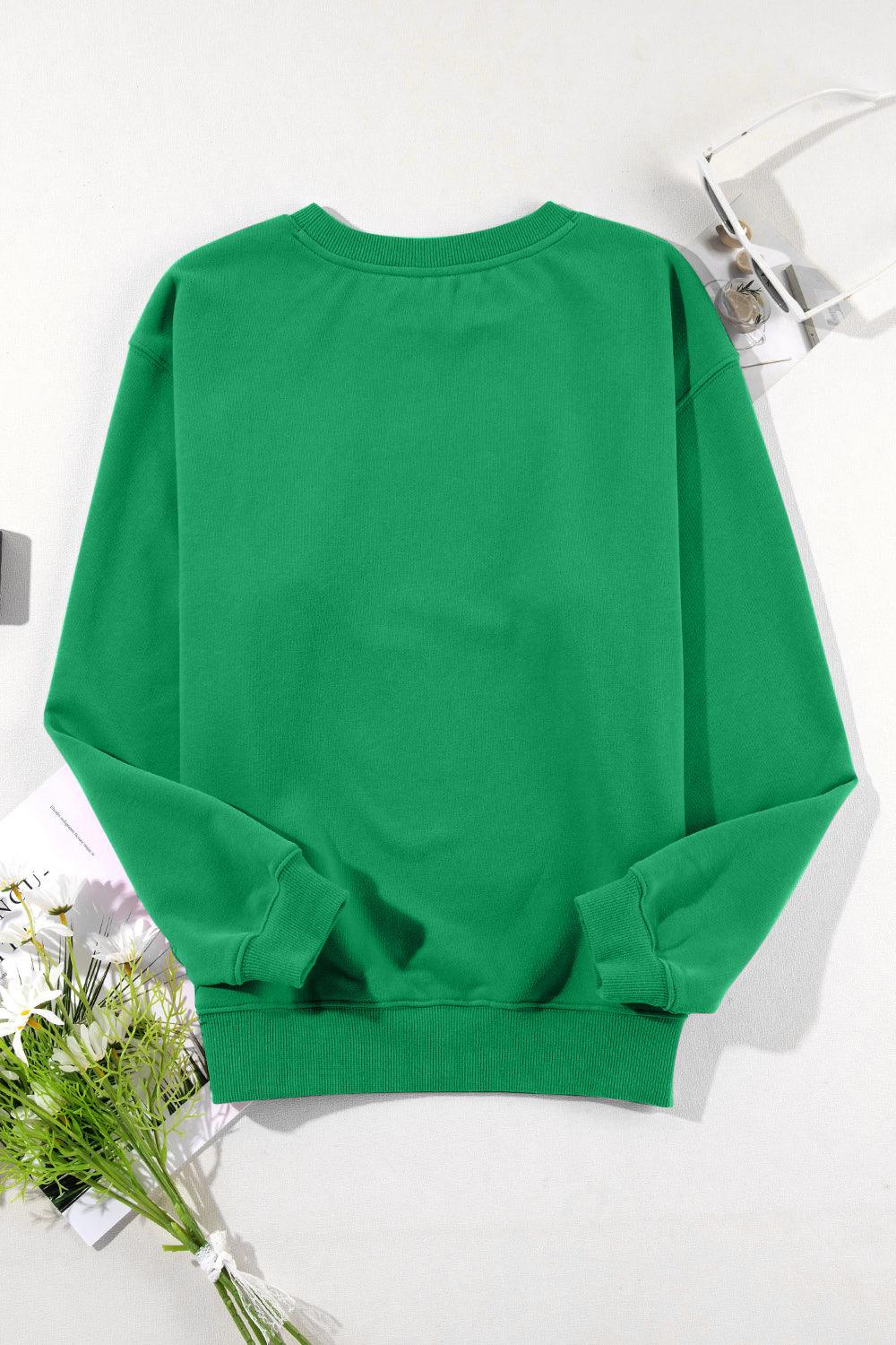 Round Neck Long Sleeve Sweatshirt - Abundia House