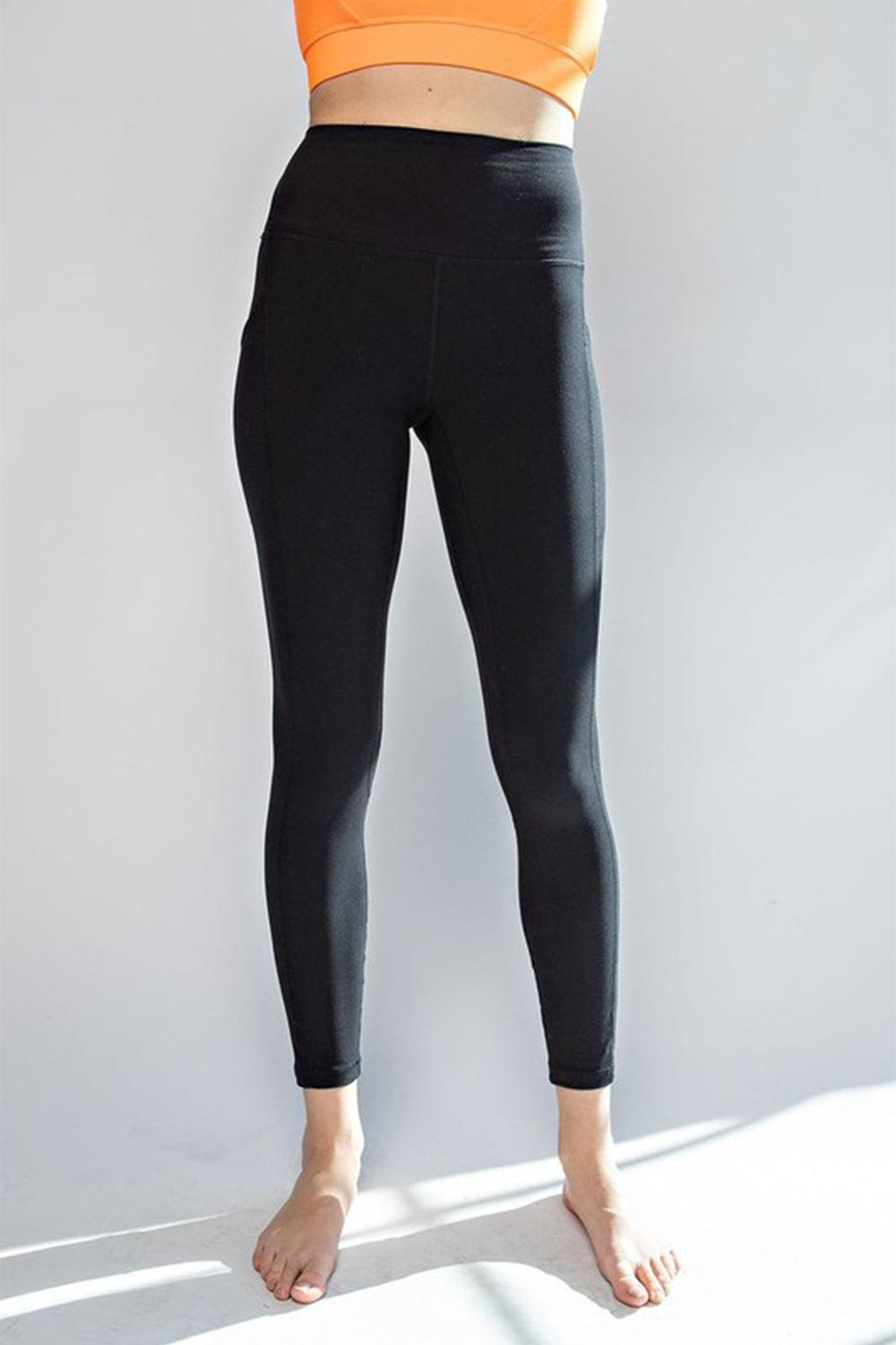 Faith Apparel High Waist Wide Waistband Leggings - Abundia House