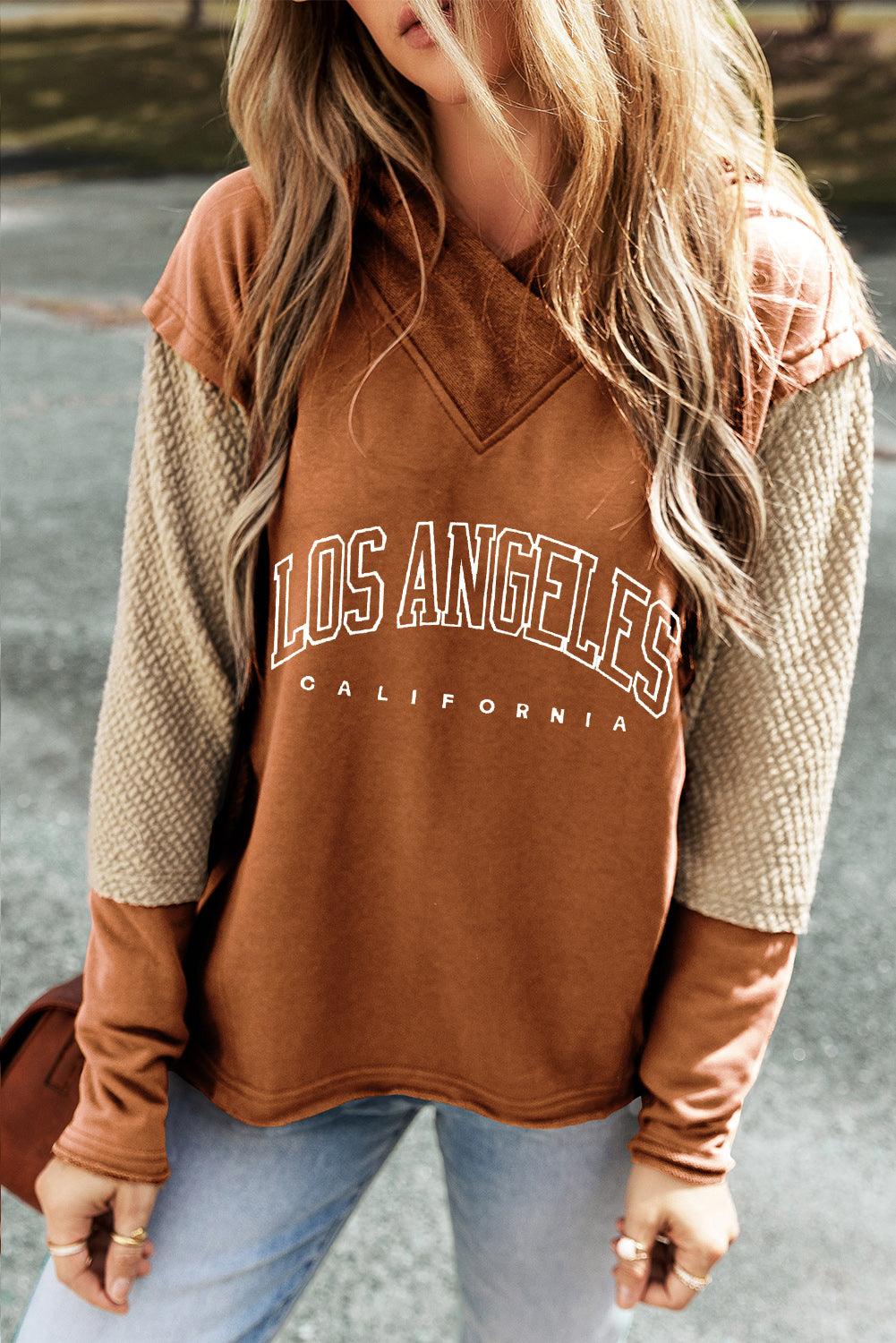 Letter Graphic Long Sleeve Hoodie - Abundia House