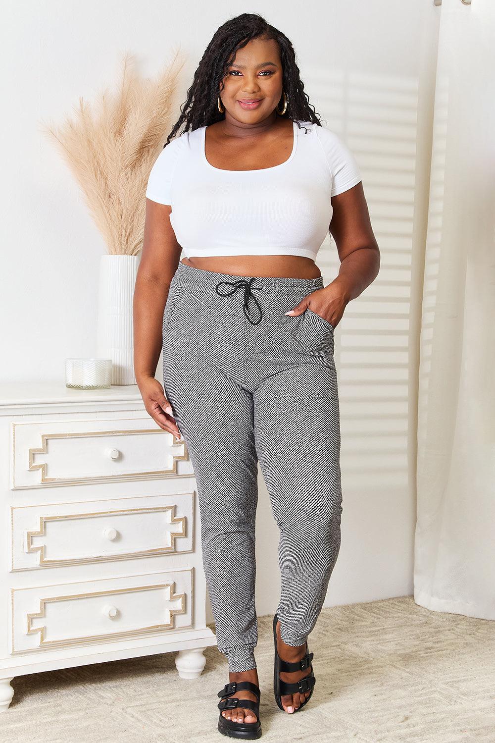 Leggings Depot Full Size Joggers with Pockets - Abundia House