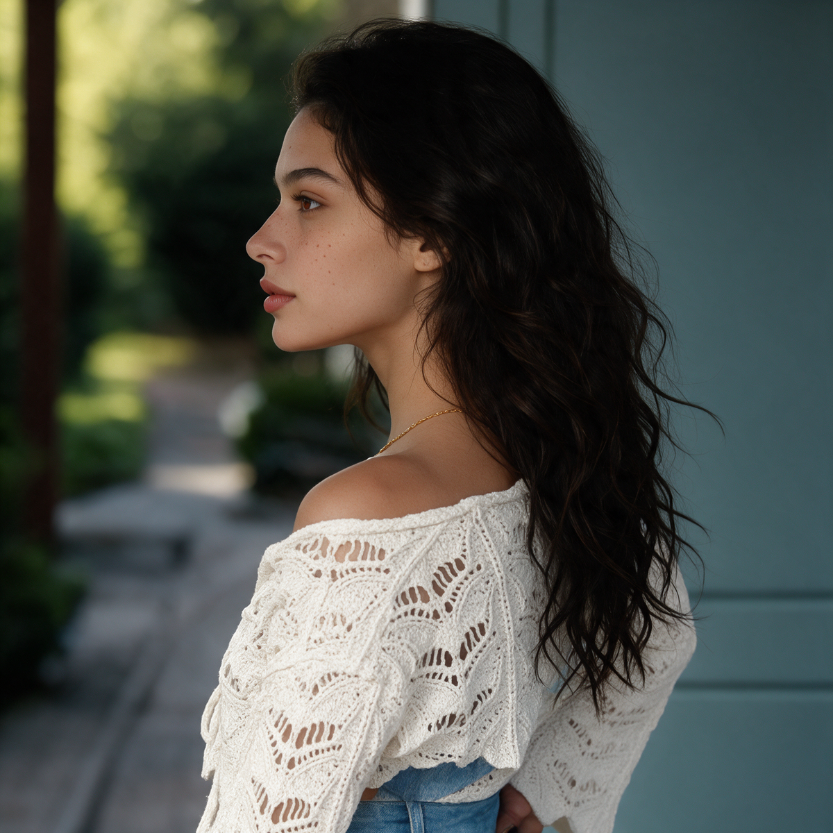 Openwork Flare Sleeve Cover-Up
