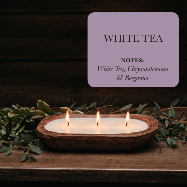 3-Wick Dough Bowl Soy Candle - White Tea