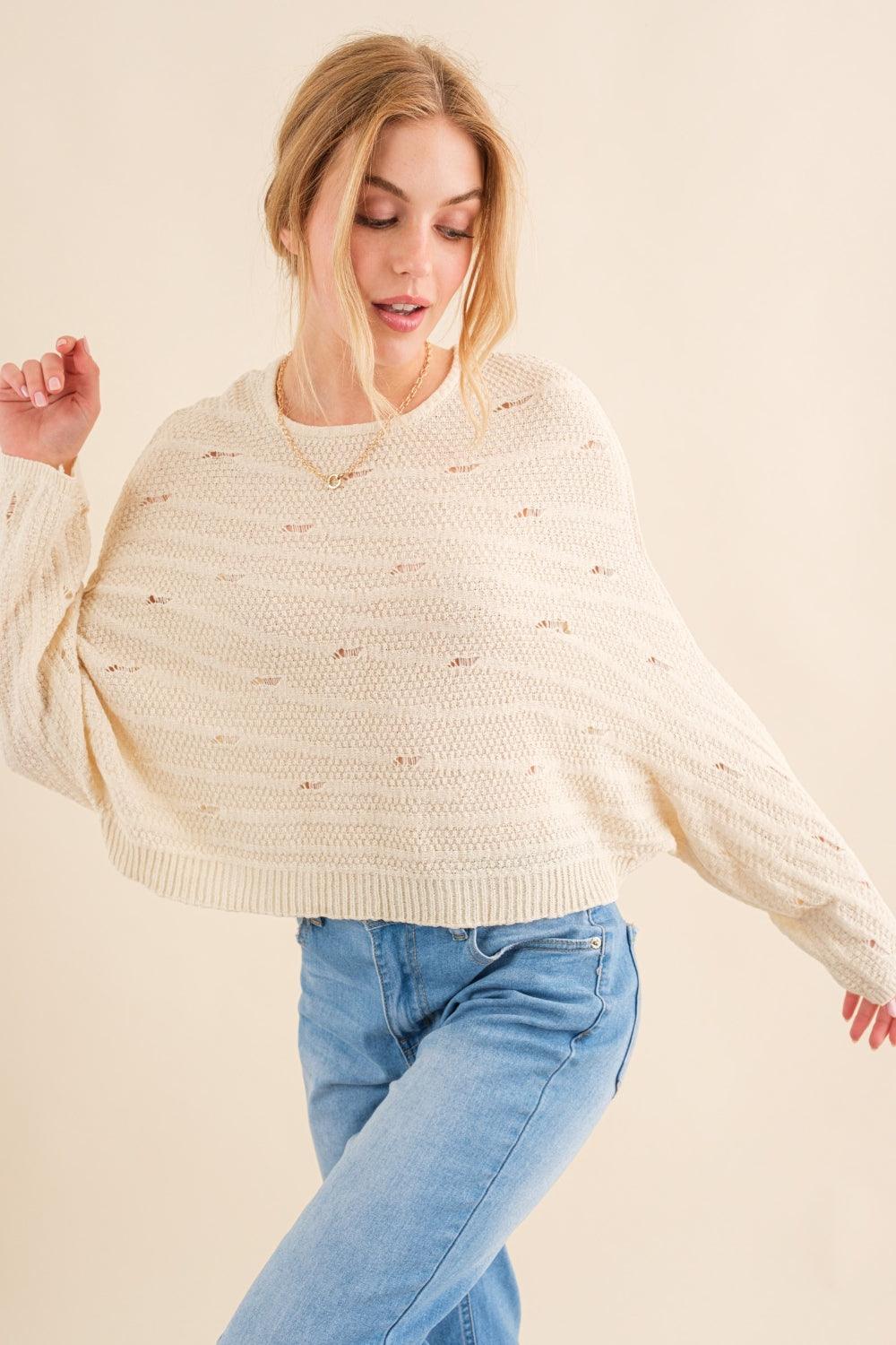 And The Why Dolman Sleeves Sweater - Abundia House