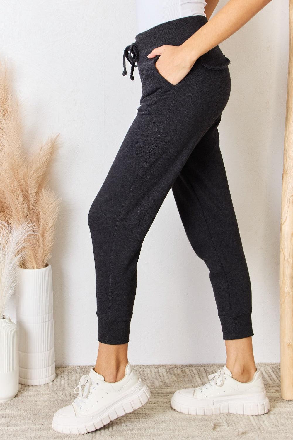 RISEN Soft Knit Drawstring Cropped Joggers - Abundia House