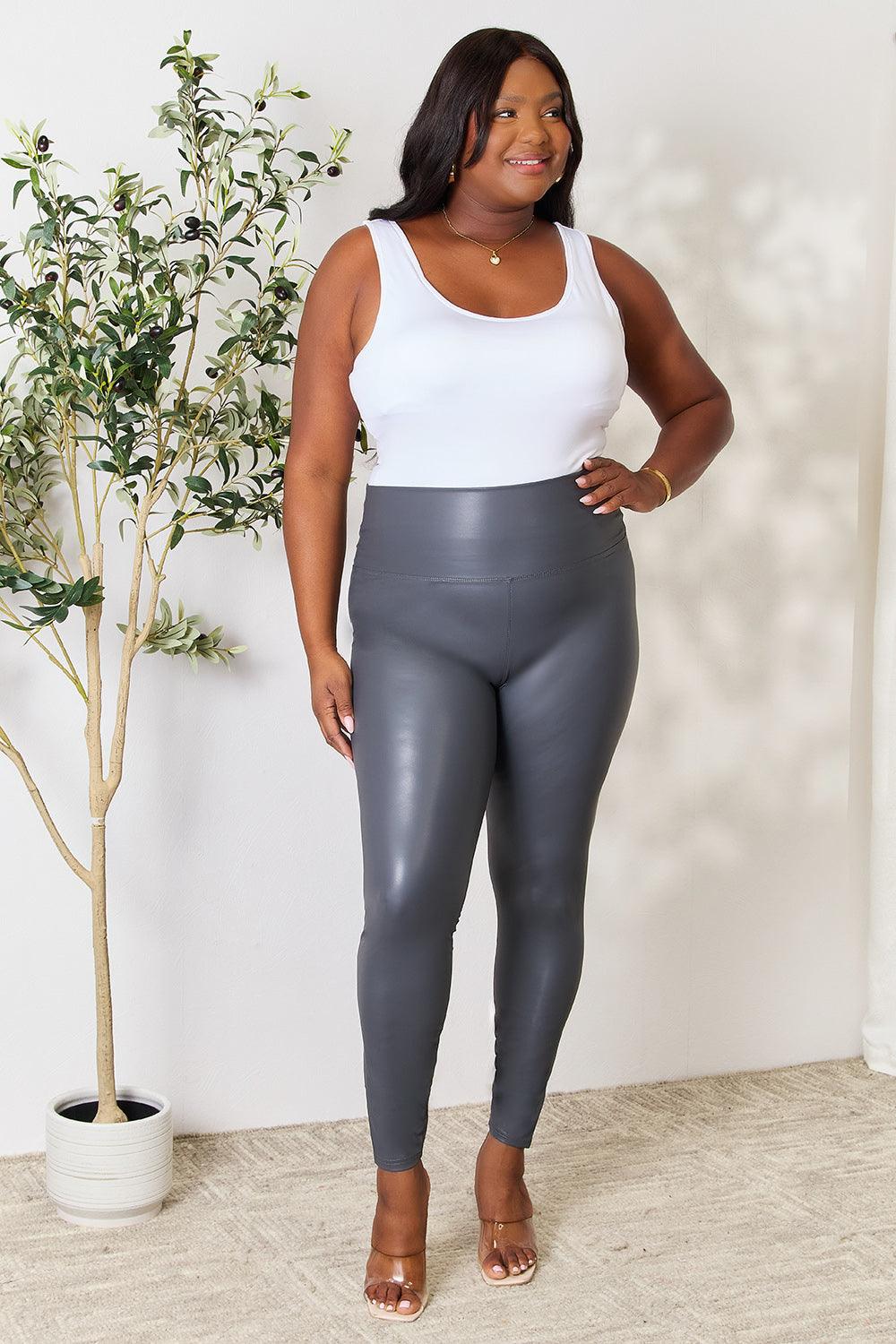 LOVEIT Full Size Wide Waistband High Waist Leggings - Abundia House