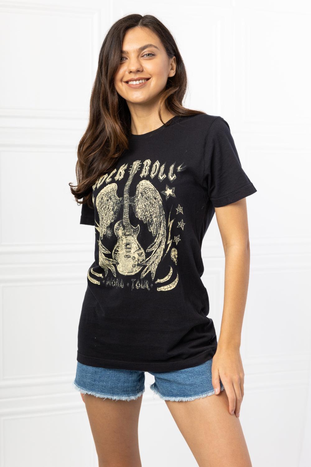 mineB Full Size Rock & Roll Graphic Tee - Abundia House