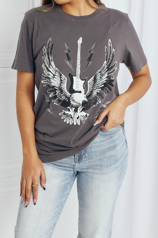 mineB Full Size Eagle Graphic Tee Shirt - Abundia House