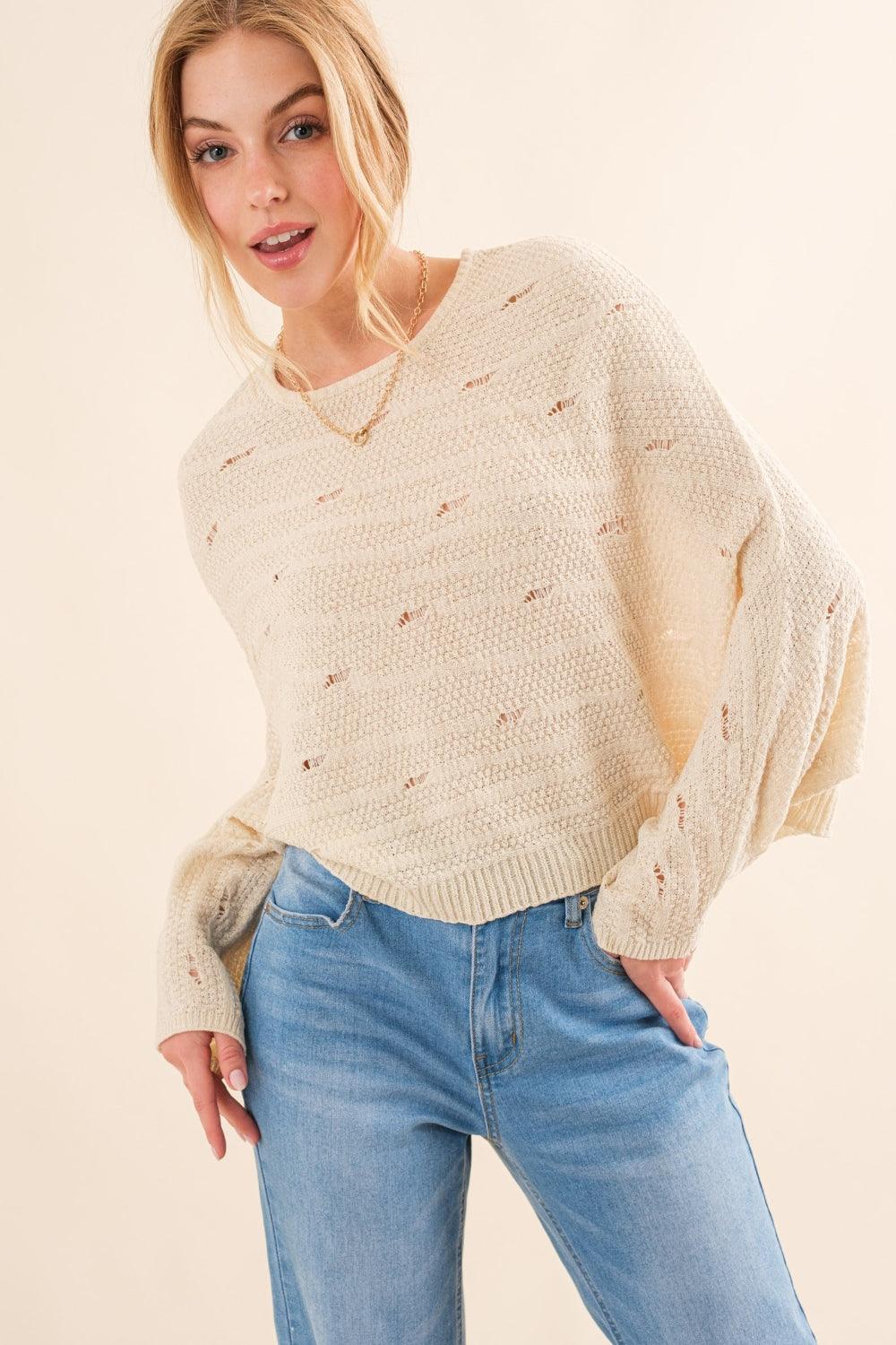 And The Why Dolman Sleeves Sweater - Abundia House