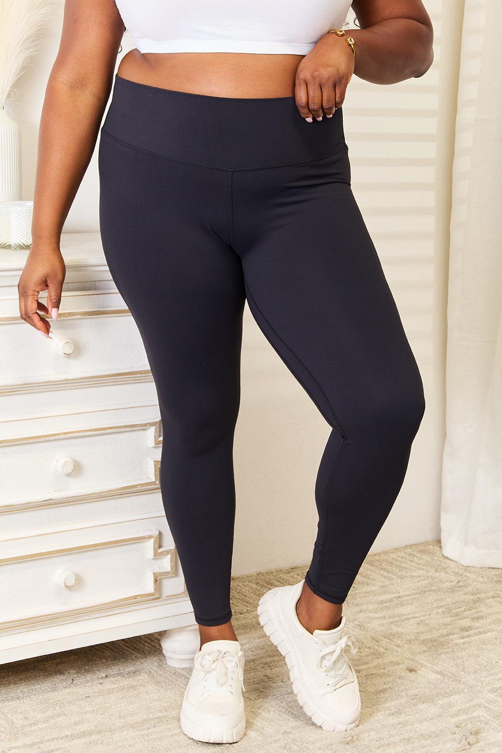 Double Take Wide Waistband Sports Leggings - Abundia House